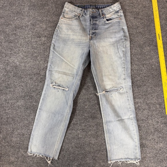 wild fable Denim - Wild Fable Jeans Womens 10 Light Wash Super High Rise Curvy Distressed Denim